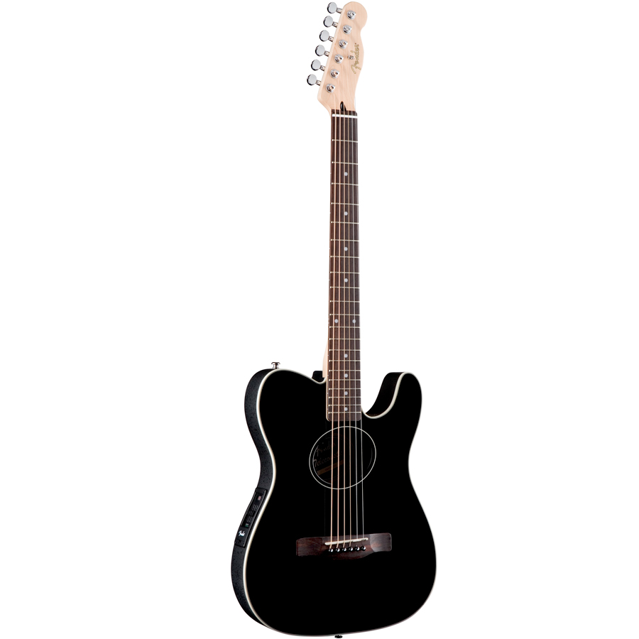 Fender Telecoustic Black 6String Acoustic Electric Guitar eBay