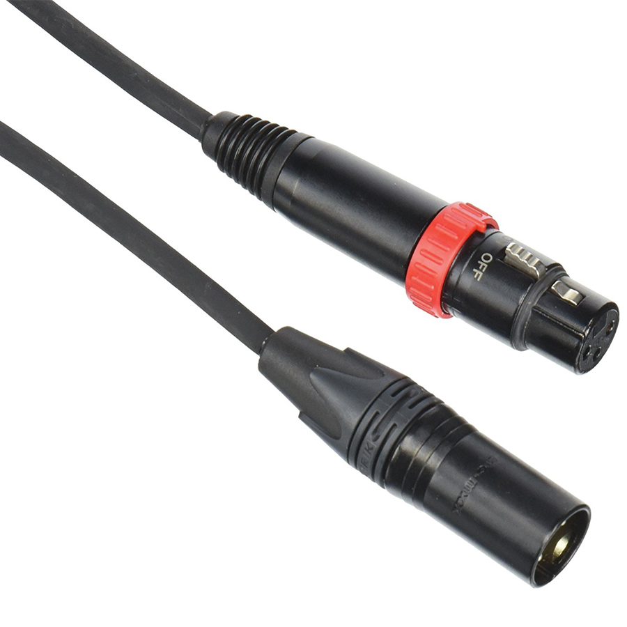 Low Z Microphone Cable with Switch - 25 Foot