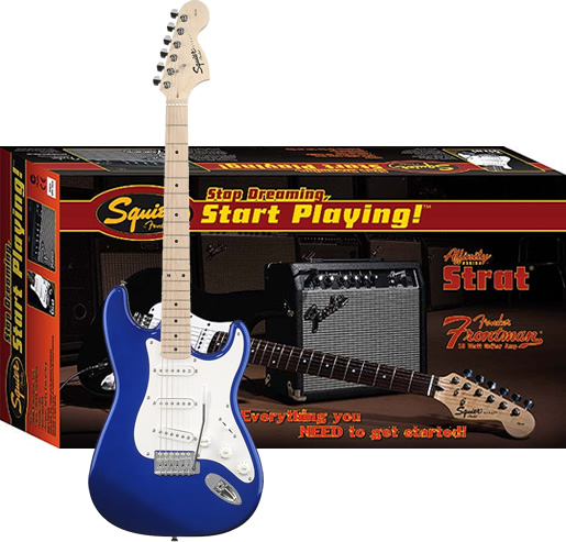 Stop Dreaming, Start Playing Affinity Strat Special with Frontman Amp15G  - Metallic Blue
