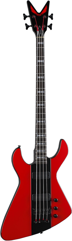 Demonator 4 Bass - Red/Black with Case