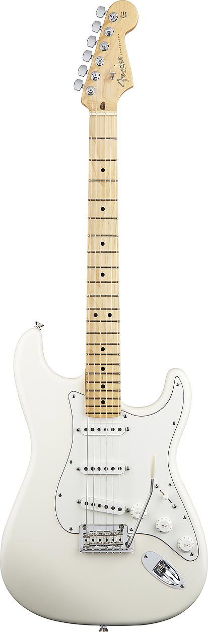 American Standard Stratocaster - Olympic White with Case - Maple
