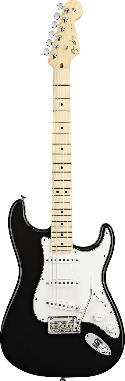 American Standard Stratocaster - Black with Case - Maple