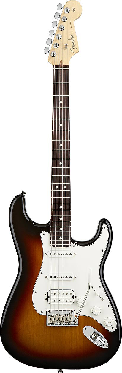 American Standard Stratocaster HSS - 3-Color Sunburst with Case - Rosewood