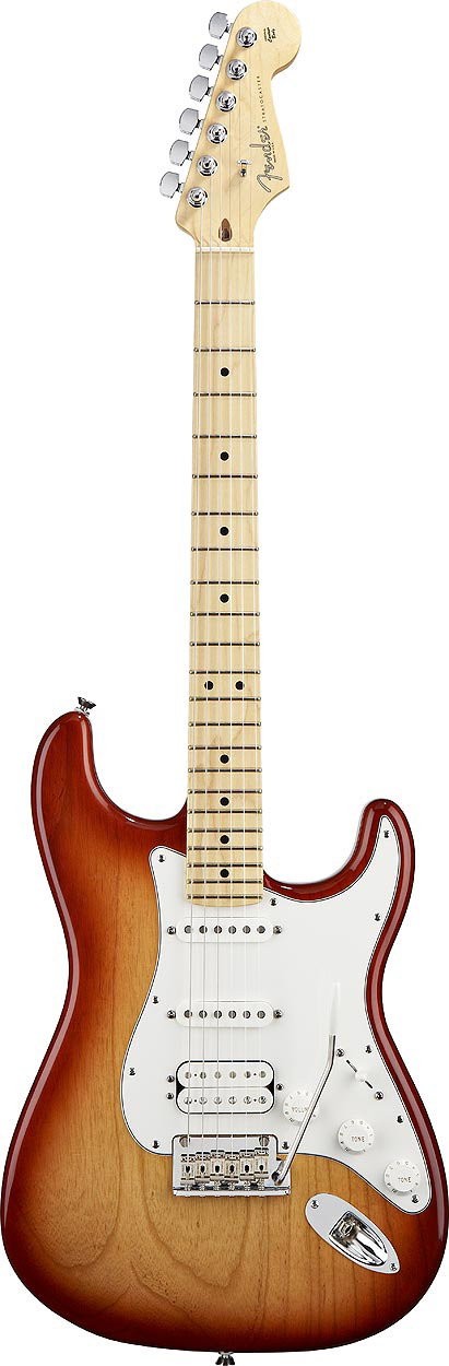 American Standard Stratocaster HSS - Sienna Sunburst with Case - Maple