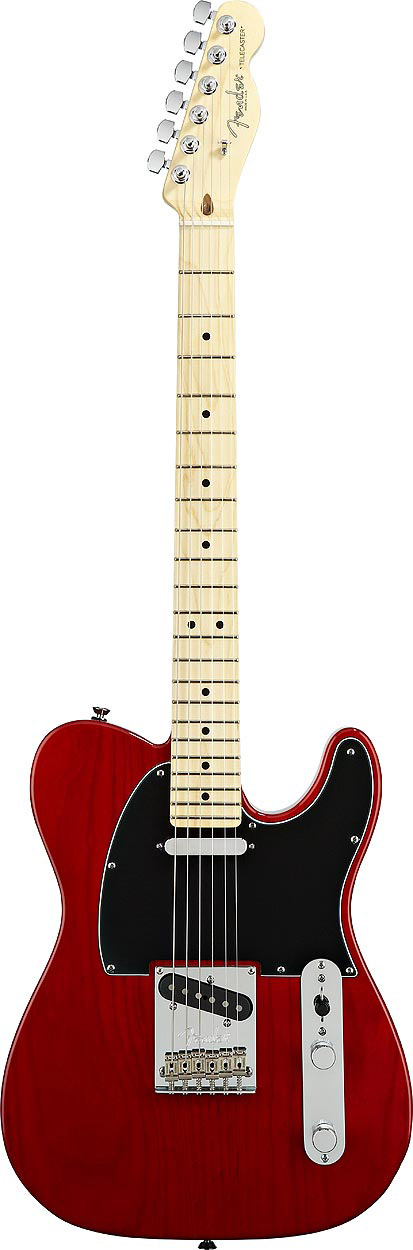 American Standard Telecaster - Crimson Red Transparent with Case - Maple