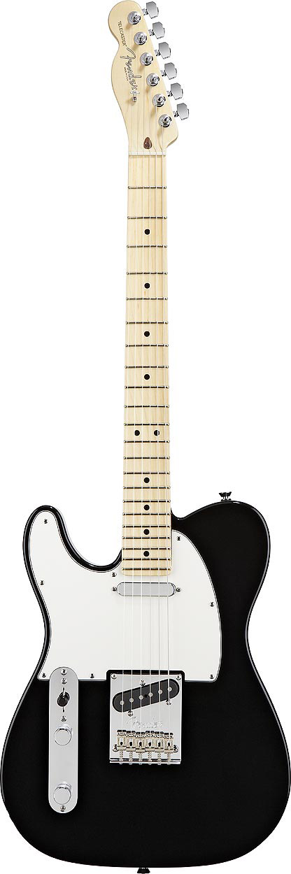 American Standard Telecaster Left Handed - Black with Case - Maple