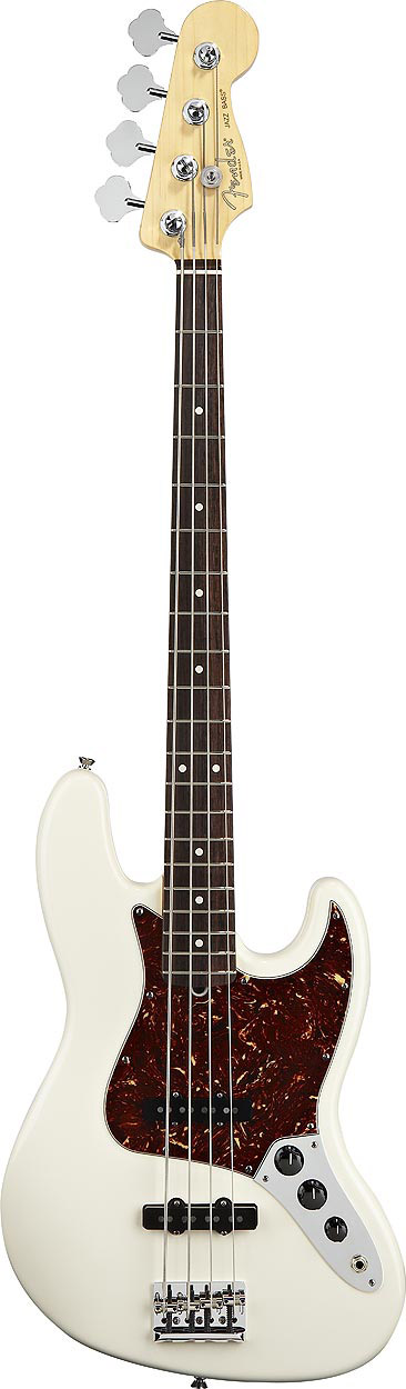 American Standard Jazz Bass - Olympic White with Case - Rosewood