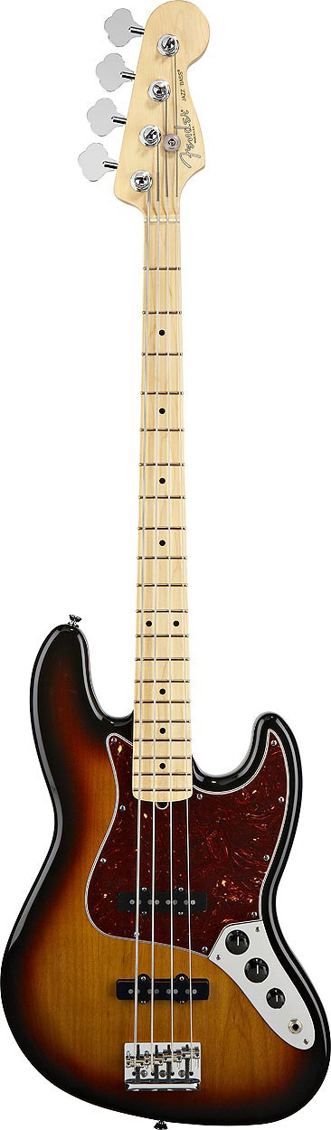 American Standard Jazz Bass - 3-Color Sunburst with Case - Maple