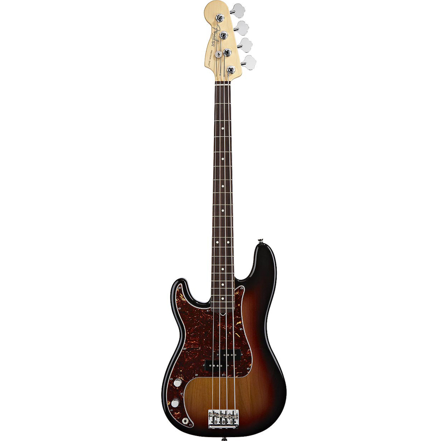 American Standard P Bass Left Handed - 3-Color Sunburst with Case 