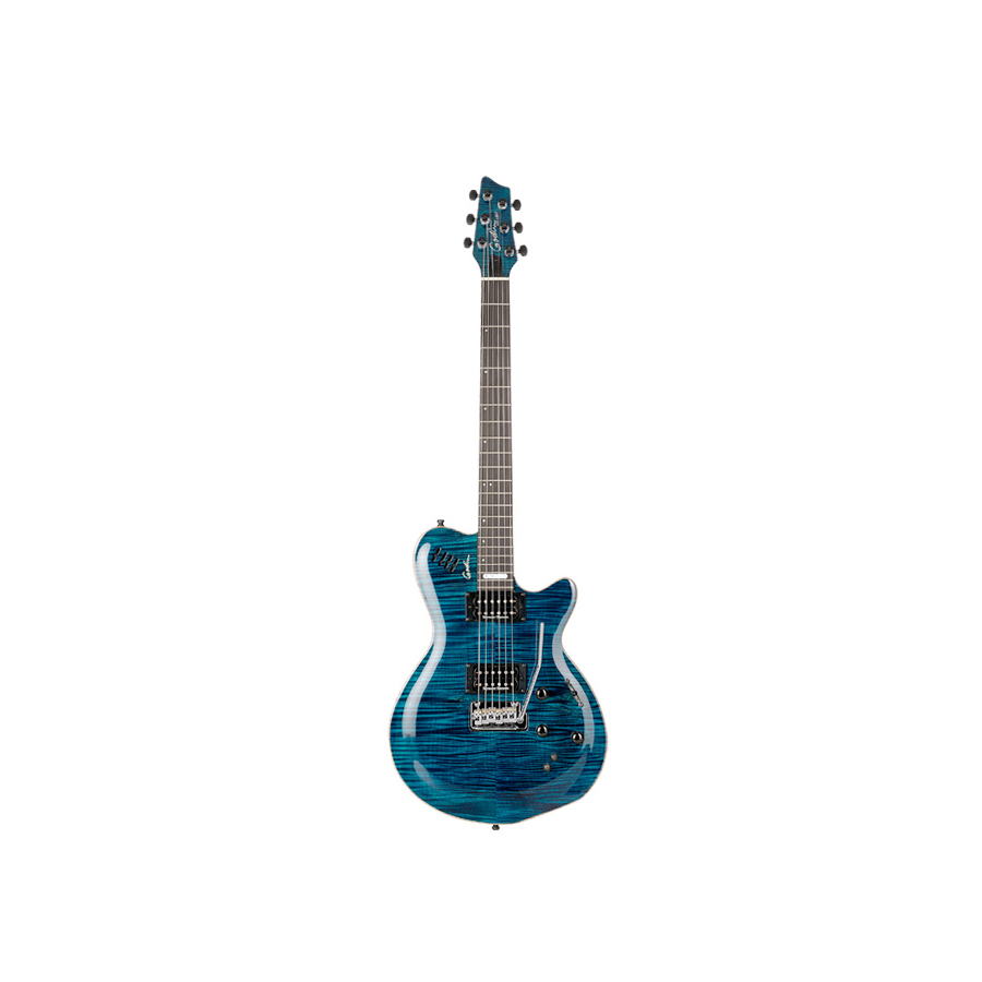 LGXT AA Flamed Maple Top - Transparent Blue