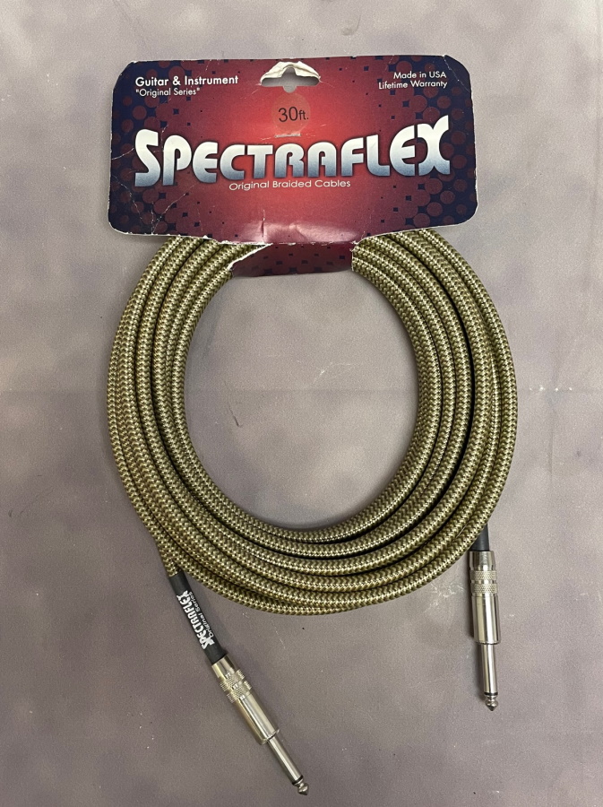 Falange Acrobacia menor 8th Street Music - Spectraflex 30 ft Braided Cable Gold