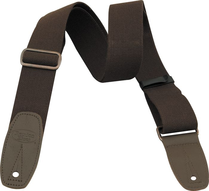 Merino Wool Guitar Strap - Brown with Brown Leather Tabs