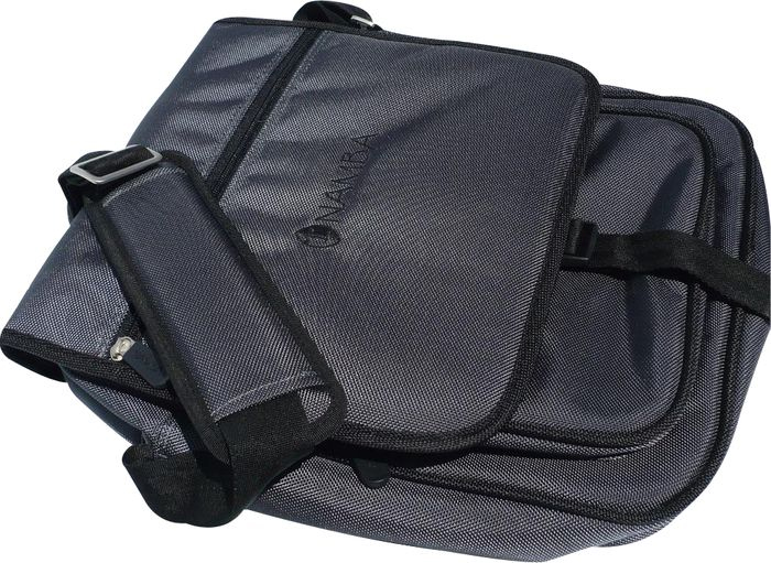 Shaka Laptop Messenger Bag - Charcoal Grey/Black