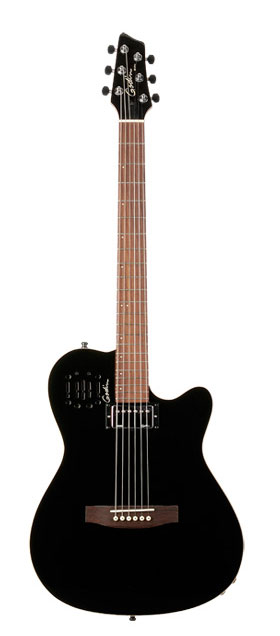 A6 Ultra Semi-gloss Semi-Acoustic-Electric Guitar - Black