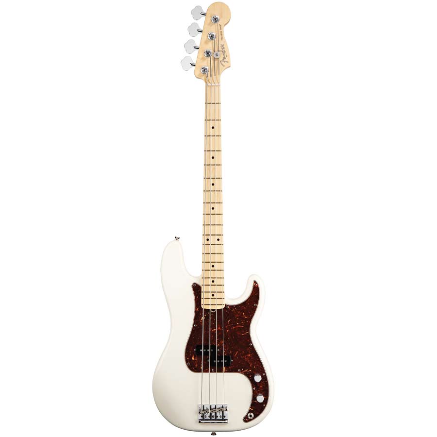American Standard P Bass - Olympic White with Case - Maple