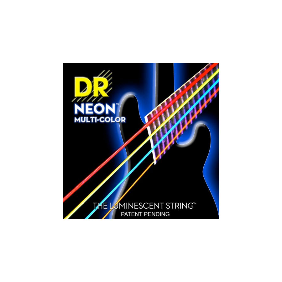 Hi-Def NEON Multi-Color Coated Bass Strings - Medium
