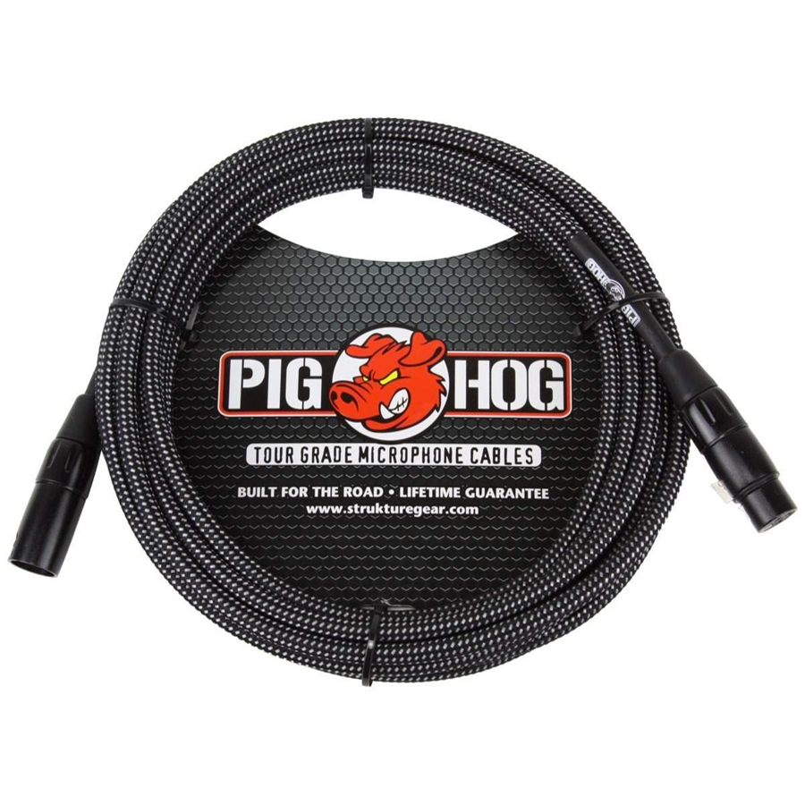 PHM-30 Black & White Woven - 30ft XLR Cable