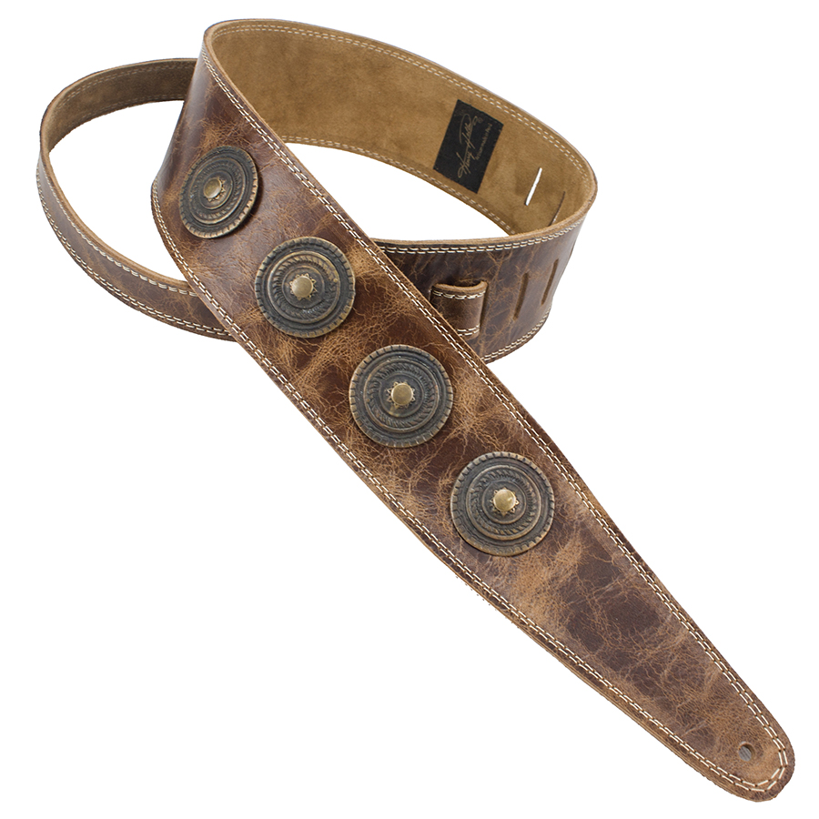 Peruvian Leather Strap - Medallion Vintage Brown