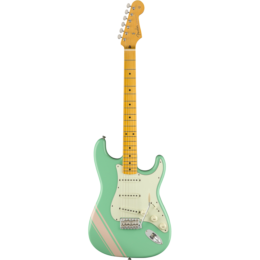 Japan FSR Traditional 50s Stratocaster - Surf Green with Shell Pink Stripes