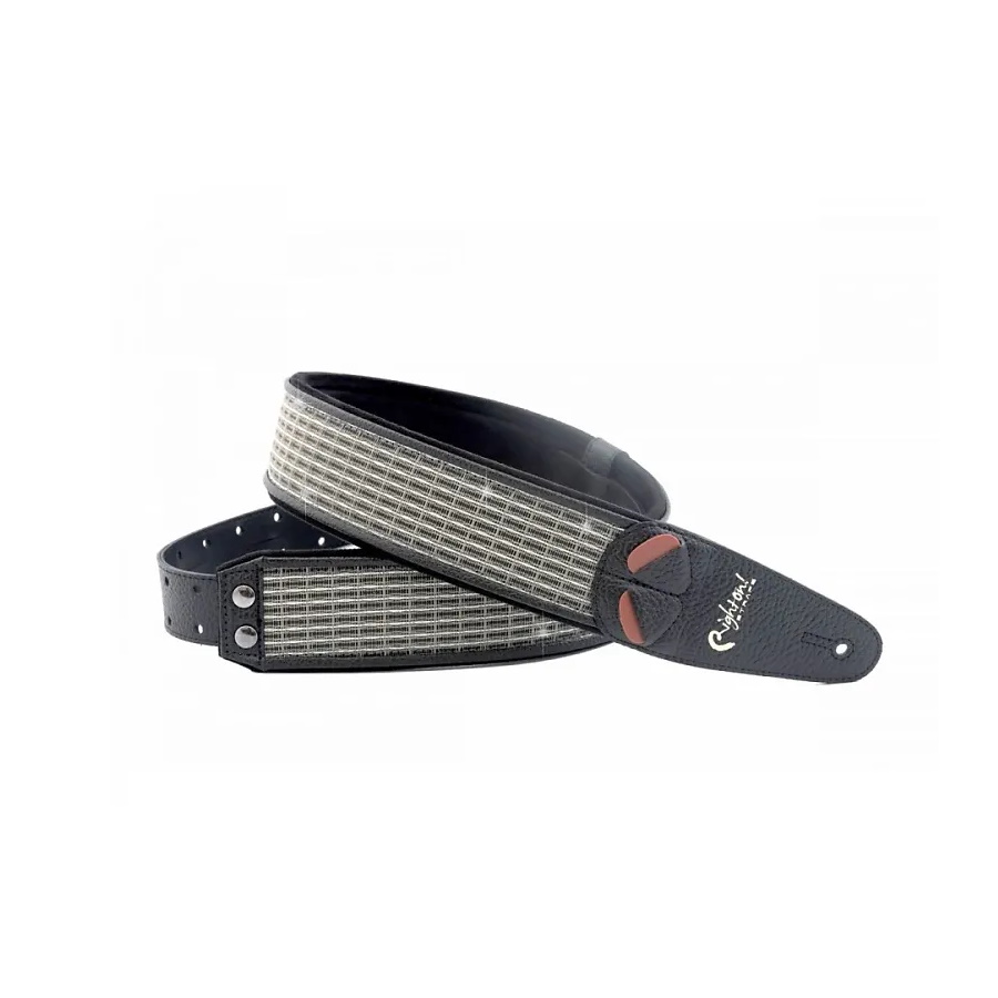 Mojo Amp Vegan Leather Guitar Strap - Silver