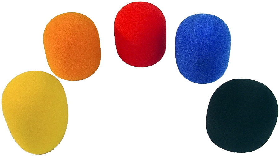 Ball Mic Windscreen Asst Colors  (5-Pack)