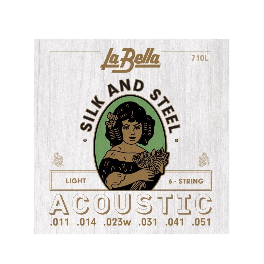 710-L Silk & Steel Light Acoustic Guitar Strings