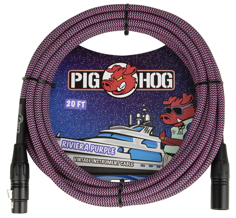 Riviera Purple Woven - 20ft XLR Cable