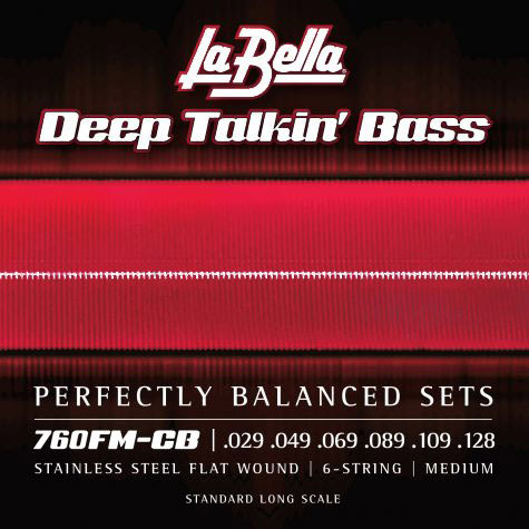 760FM-CB 6 String Flat Wound Bass Set .29-128