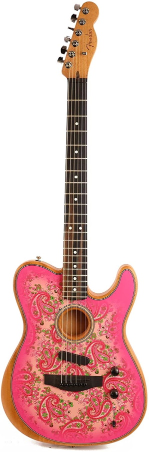 American Acoustasonic Telecaster Limited Pink Paisley