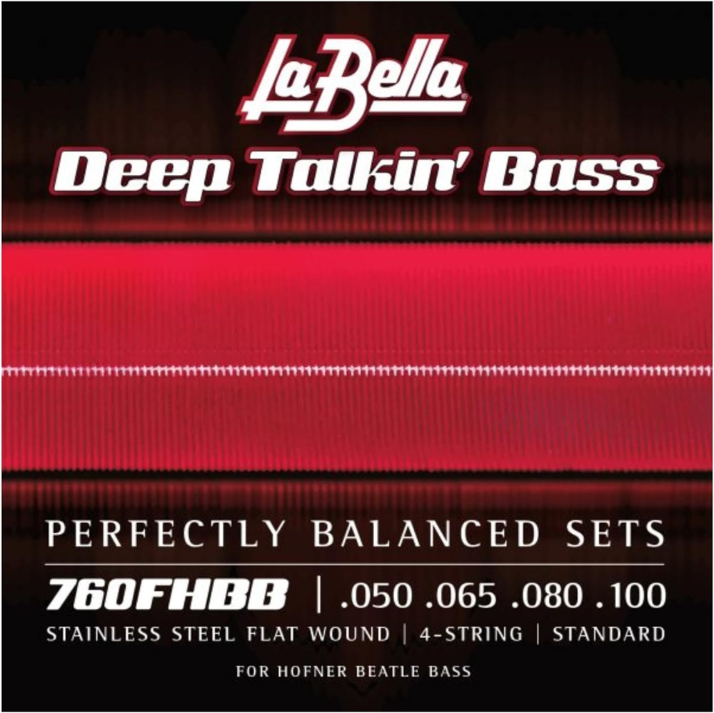 760FHBB Stainless Steel Flat Wound Standard Beatle Bass Strings