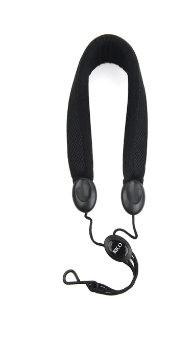 Padded Soprano /Alto Saxophone Strap with Metal Hook, Black 