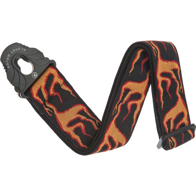 Planet Lock Guitar Strap - Flames
