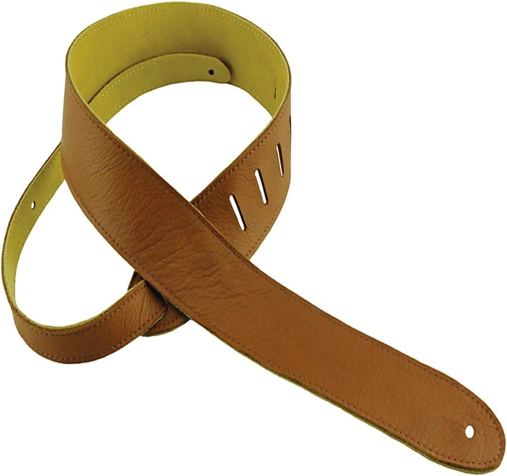 Capri Garment Leather Guitar Strap Brown